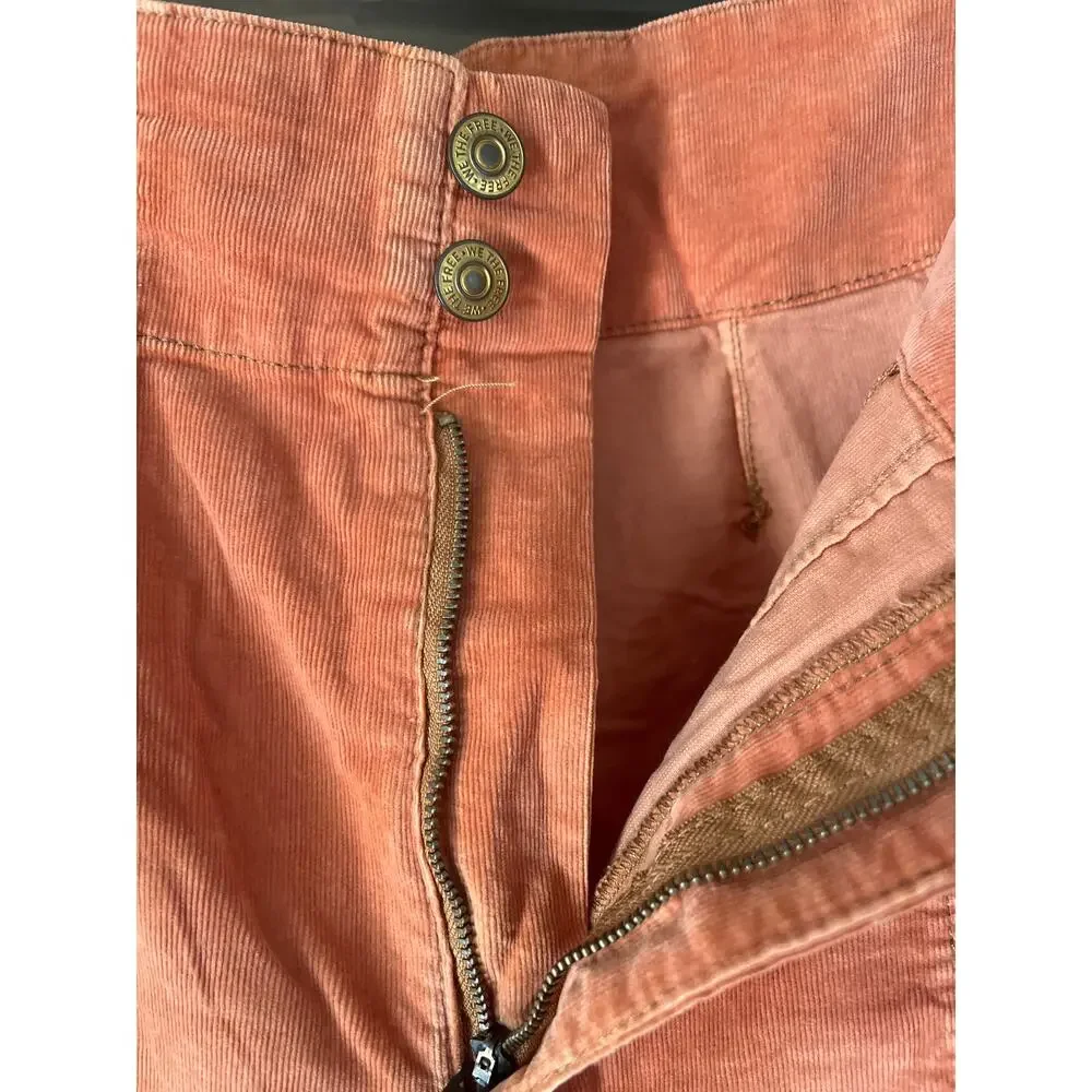 Free People We The Free Jayde Corduroy High Rise Flare Pants 32